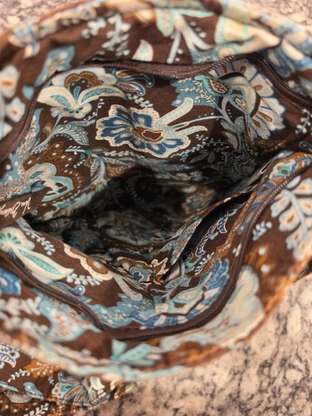 Vera Bradley Hipster Crossbody Java Blue EUC Clean - Picture 5 of 6